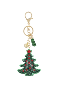Christmas Tree Rhinestone Key Chain K1225