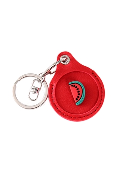 Watermelon Pu Leather Airtag Cover Keychain K1313