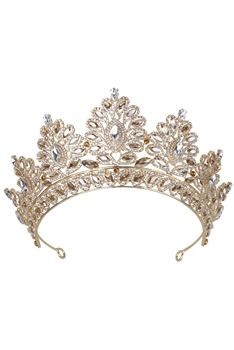 Floral Rhinestone Crown Headband L3347