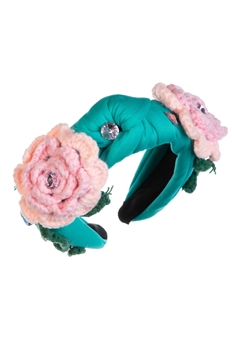 3D Floral Knotted Fabric Headband L4661