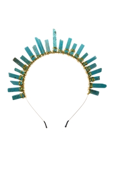 Irregular Turquoise Winding Alloy Headband L4702