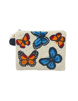 Butterflies Beaded Coin Purse LAC-CP-1123