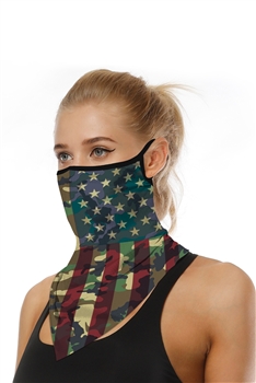 Printed Triangle Scarf Face Mask MASK-41 - NO.8