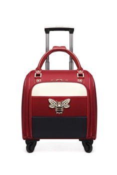 Bee Striped Luggage MIS0712 - Red