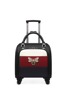 Larger Size Bee Striped Luggage MIS0754 - Black