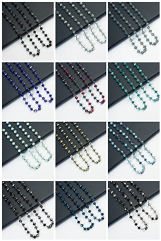 Sample Pack of 12 Beaded Long Necklaces N1163-8MM