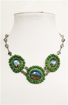Crystal Bead Necklaces N1916 - Green