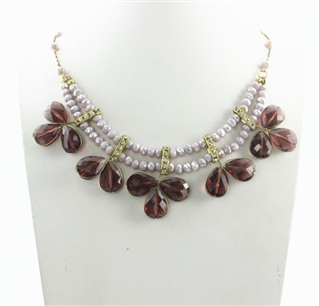 Crystal Necklaces N1955 - Purple