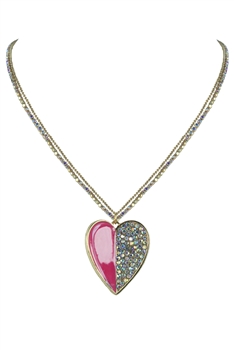 Vintage Heart Pendant Necklace N2271