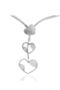 Hollow Heart Pendant Necklaces N3696 - Silver