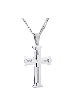 Cross Pendant Stainless Steel Necklace N3751