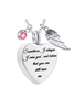 Heart Perfume Bottle Stainless Steel Necklace N3809 - Pink-1