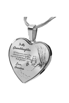 Wish Heart Pendant Alloy Necklace N3810 - SL/Grandma