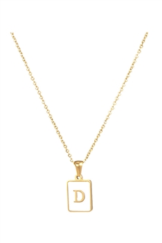 Alphabet Stainless Steel Necklace N3869 - D
