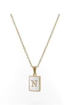 Alphabet Stainless Steel Necklace N3869 - N