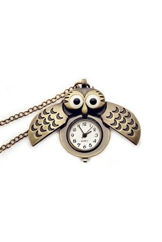 Owl Alloy Pocket Watch N4472