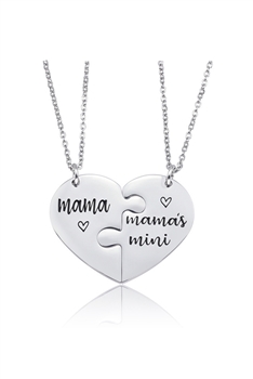 MAMA Heart Stainless Steel Necklace N4879