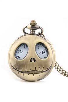 Skull Pocket Watch N5166 - Bronze