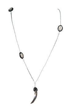 Ox Horn Opal Crystal Bead Necklace N5279