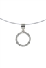 Circle Zircon Pendant For Necklace Bracelet P0571 - Pendant-18inches Necklace -SL