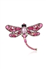 Rhinestone Dragonfly Brooch PA3211 - Pink