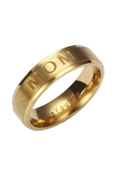 Mom Stainless Steel Ring R1718-GD