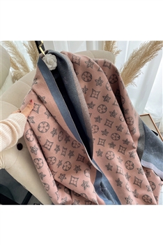 Printed Cashmere Scarve S0191 - Pink