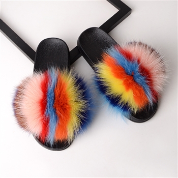 Fox Fur Plush Slippers SH0012-MU