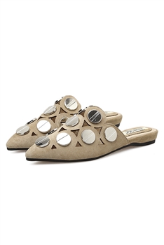 Button Slippers Sandals SH0070-BR