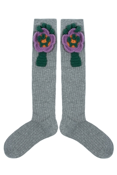 3D Floral Mid-calf Socks SK0044