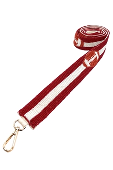 Maroon and White Football Strap STR-019