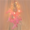 LED Feather Dream Catcher W1352 - Pink