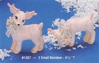 1367 Two Small Standing Reindeer