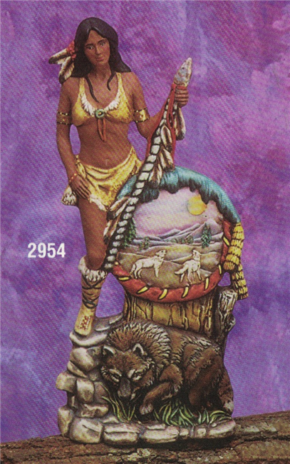 2954 Wolf Maiden Totem