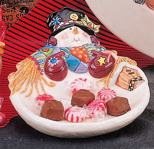 3123 Snowman Candy Dish
