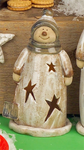 3777 Small Pottery Snowman