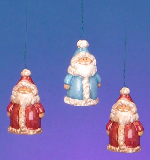 3871 Pottery Santa Ornaments (3)