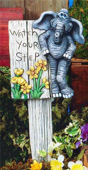 TL943A Watch Your Step Elephant Stake