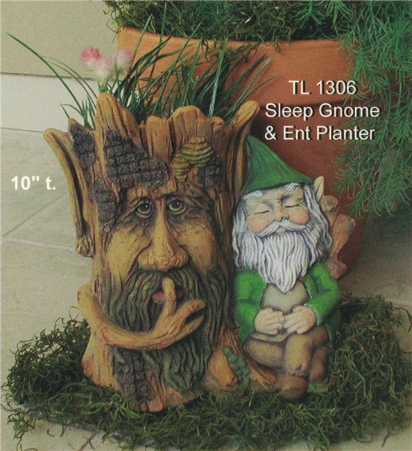 TL1306 Sleeping Gnome and Ent Planter