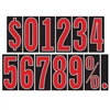 7Â½ Inch Red, Black and White Numbers