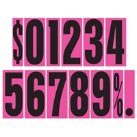 9Â½ Inch Black and Hot Pink Numbers