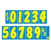 11Â½ Inch Yellow and Blue Numbers