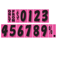 7Â½ Inch Hot Pink Numbers