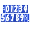 7Â½ Inch White and Blue Numbers