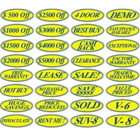 Blue and Yellow Oval Slogans