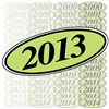 Chartreuse and Black Oval Year Sign