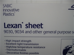 9" x 48"- Clear Polycarbonate Lexan Sheet- 1/16" Thick