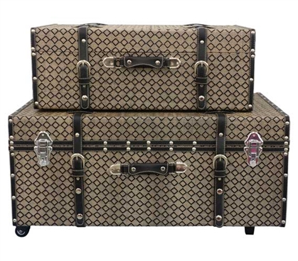 Black Almond Texture - Collegiate Trunks Storage Trunk With Wheels