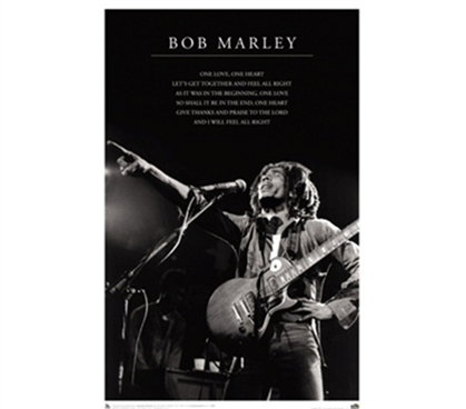 Bob Marley - One Love College Dorm Poster music inspired Bob Marley college dorm size poster for college dorm decorating