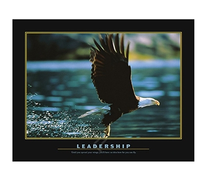 Leadership Inspirational College Dorm Poster soaring eagle dorm room inspirational Leadership college poster